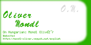 oliver mondl business card